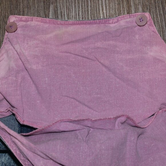 Girls Vintage Popsicle Acid Wash Pleated Front Overalls Denim Jeans Floral sz 4 - Picture 9 of 12